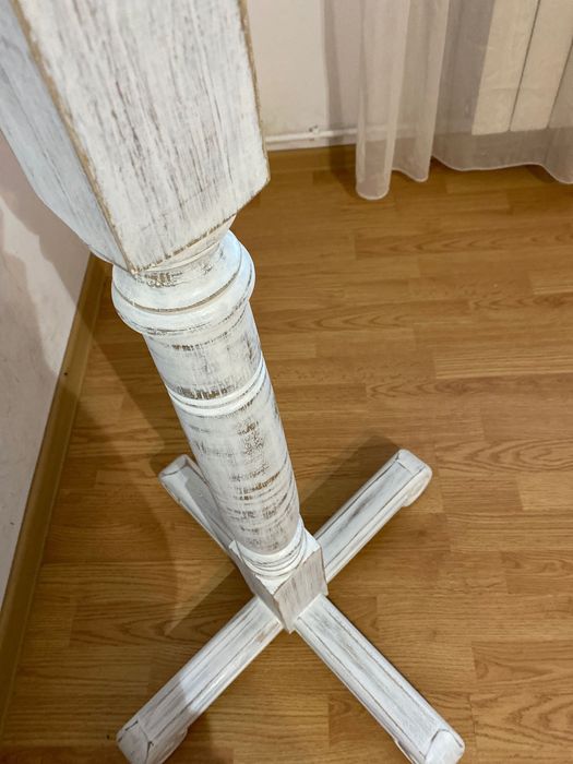 Masă vintage - lemn masiv stejar/ blat de brad