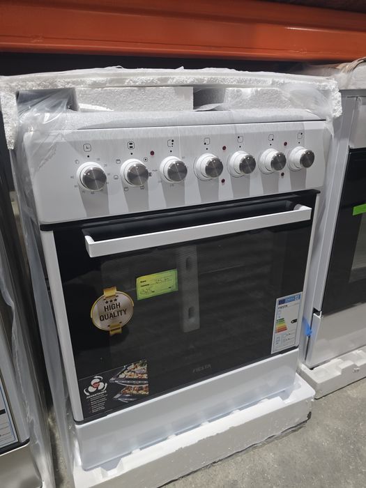 Нова свободностояща готварска печка Fiesta 64 литра бяла