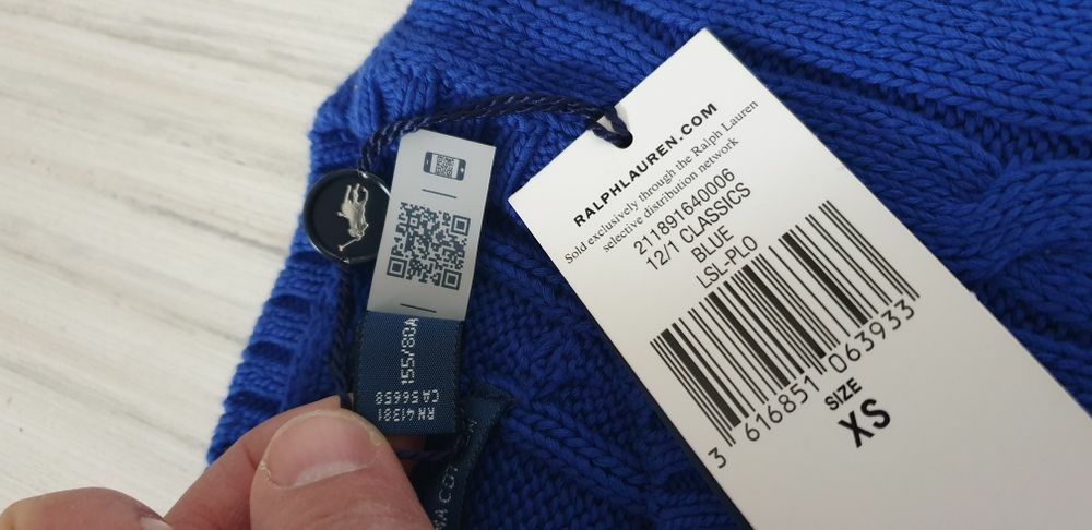 POLO Ralph Lauren Cable Pima Cotton  XS НОВО! ОРИГИНАЛ! Дамски Пуловер