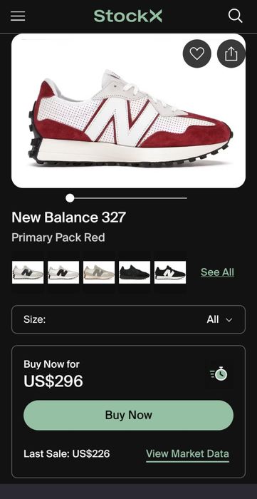 New Balance 327 Primary Pack Red