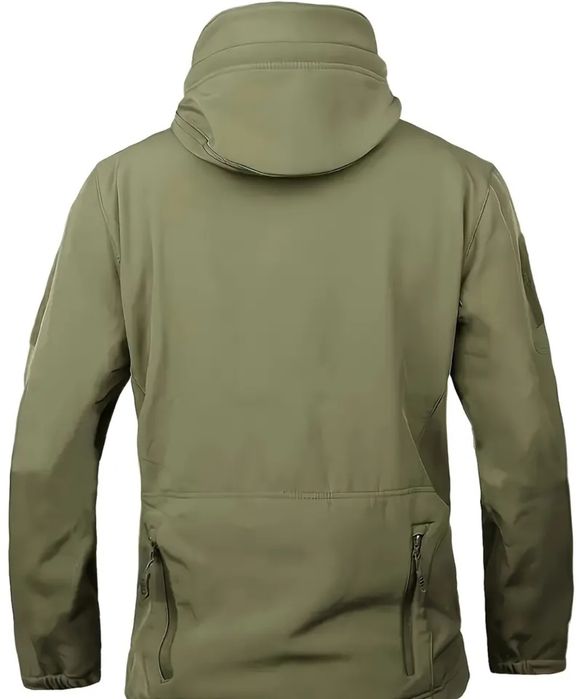 Geaca softshell olive verde airsoft armata paintball vanatoare drumetie ski iarna pescui impermeabila fleecet