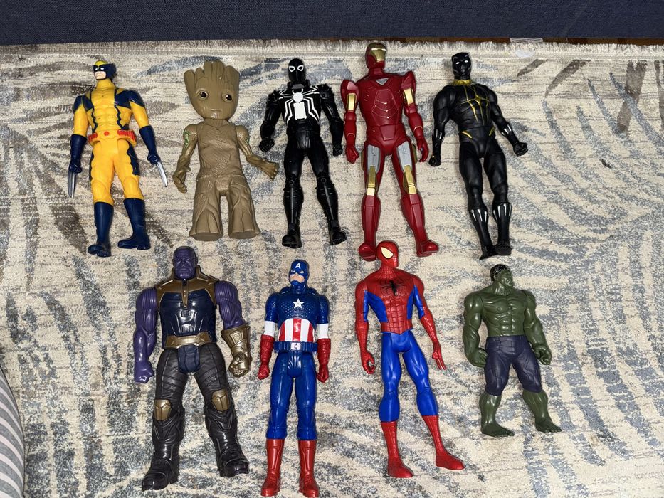 Фигурки Marvel капитан америка, человек паук и тд