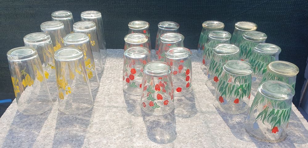 Set de pahare sticla cu modele