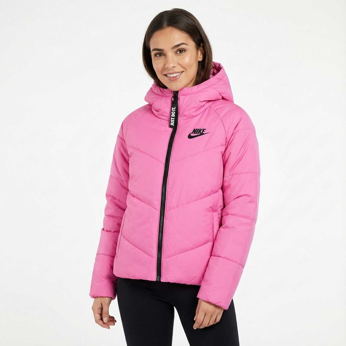 NIKE Оригинално дамско розово яке с качулка размер S