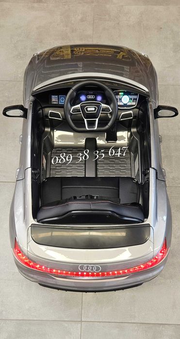 ТОП ЦЕНА!НОВО!Акумулаторна кола AUDI RS E-TRON с 12V,EVA ГУМИ,металик