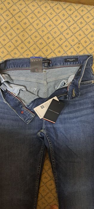 Blugi tommy noi slim fit strech