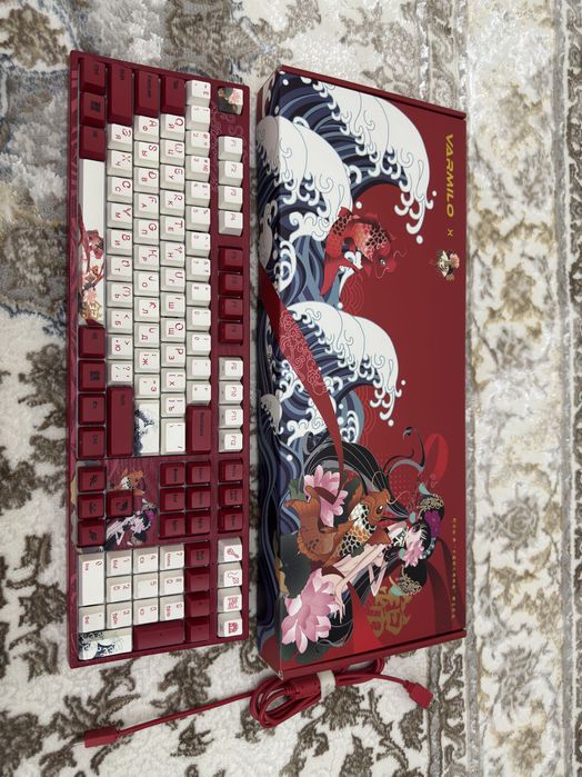 Клавиатура Varmilo Koi VEM108, Varmilo EC V2 Sakura Switch, Red, USB