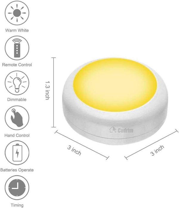 Set 6 spoturi LED Wireless Cadrim – 13 Culori – 2 Telecomenzi