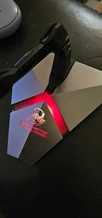 suport cablu mouse cu fir usb 3.0 iluminat  led rgb