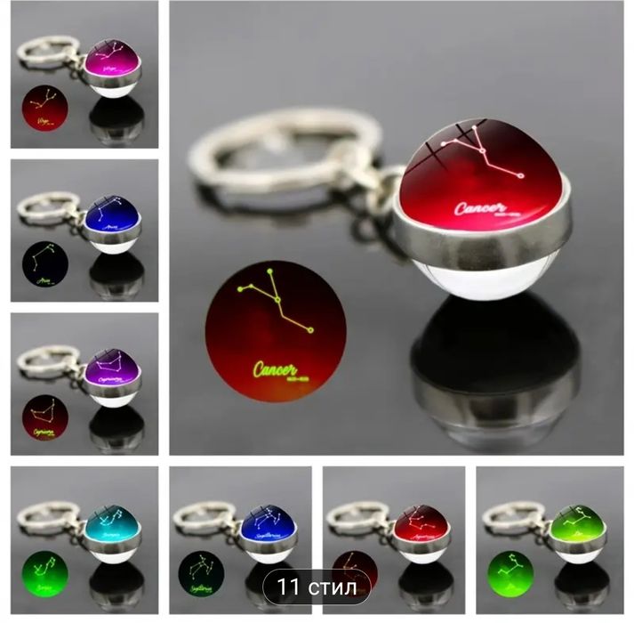 Ключодържател - зодиакален знак, светещ