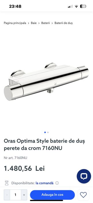 Baterie chiuveta si baterie dus ORAS OPTIMA-Nr.1 in lume