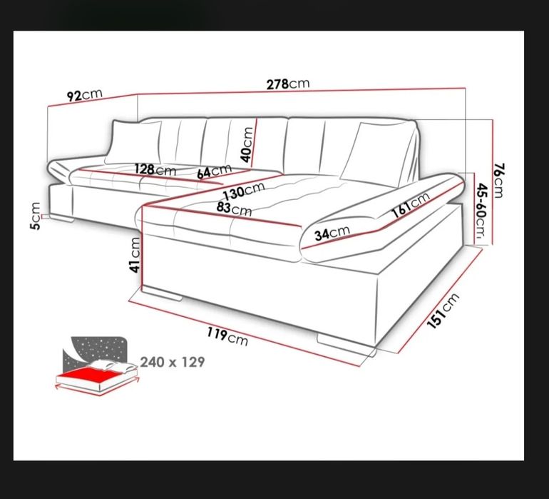 Coltar rabatabil pe stanga