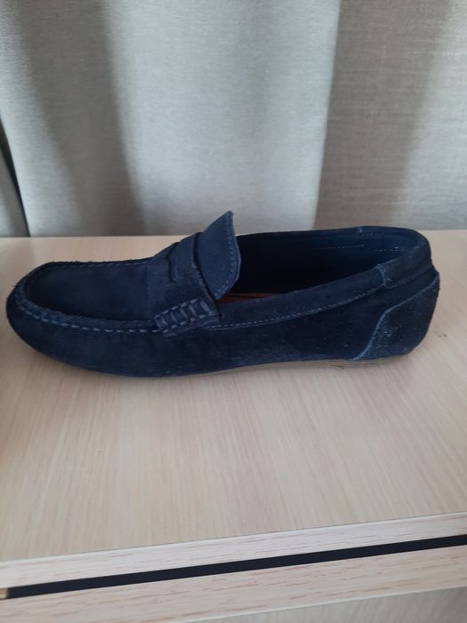 Лоферы замшевые подростковые