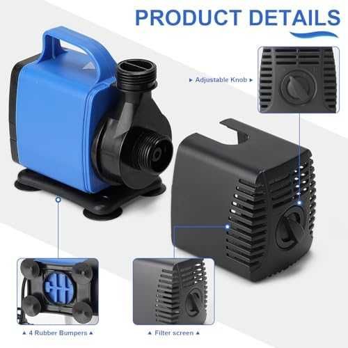 DBREAKS помпа за езеро и фонтан 5500L/H 55W с 5 дюзи