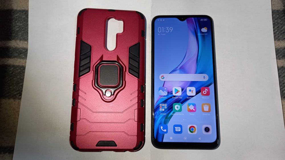 Xiaomi Redmi 9 (4гб/64гб) IPS, Type-C + чехол.