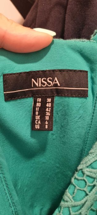 Rochie Nissa verde smarald superba