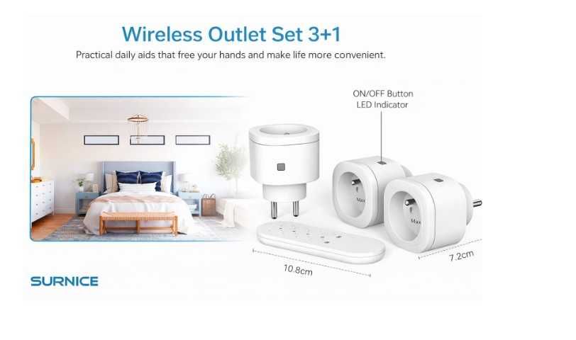 Set 3 prize inteligente cu telecomanda SURNICE 3000W
