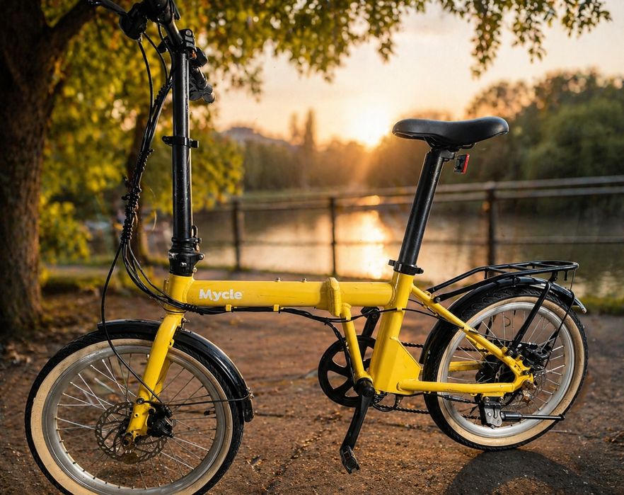 Vând Bicicletă Electrică Pliabilă Mycle Compact (Galbenă) – Ideală Navetă / Oraș