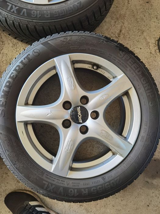 Set 4 jante aliaj 5x108 ford R16 6,5 j 205 55 M+S semperit import DE