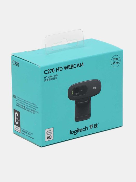 Веб-камера Logitech C270 HD профессиональная, для стриминга, zoom