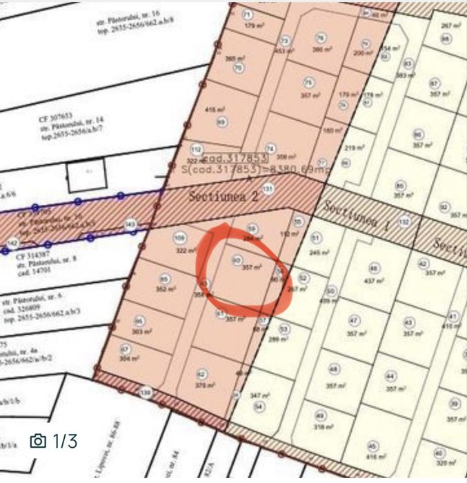 Propietar!Vând parcelă teren(nr 60)in Arad cartierul Micalaca str Păstorului 10!