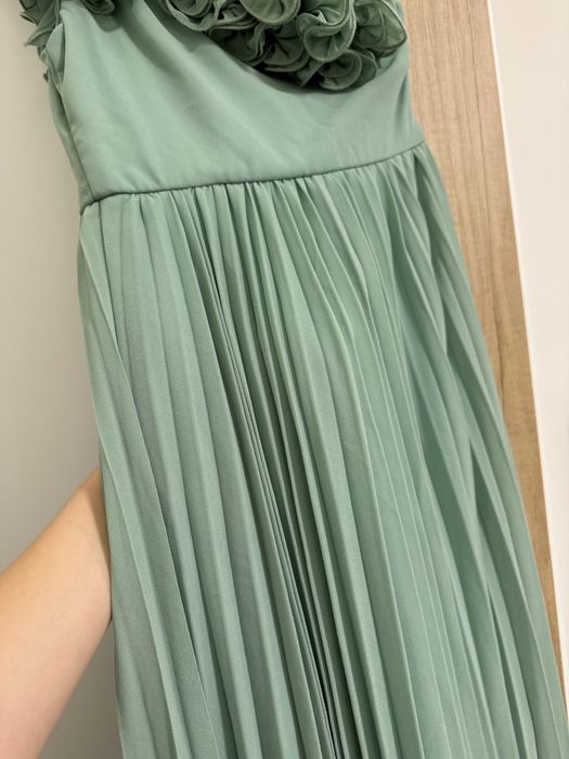 Официална дълга рокля, цвят Мента ХС