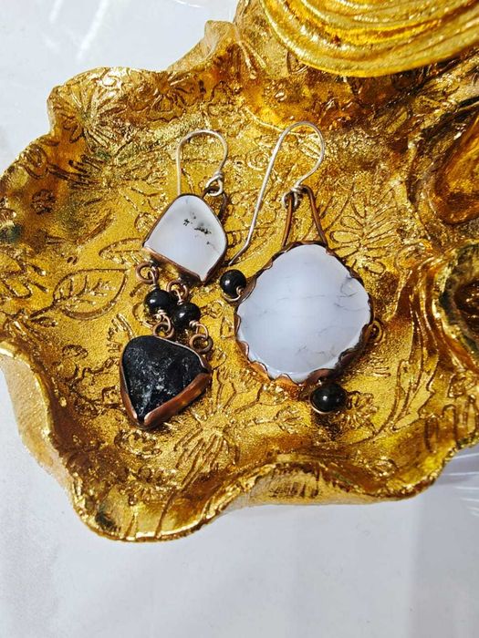 Серьги женские с ониксом