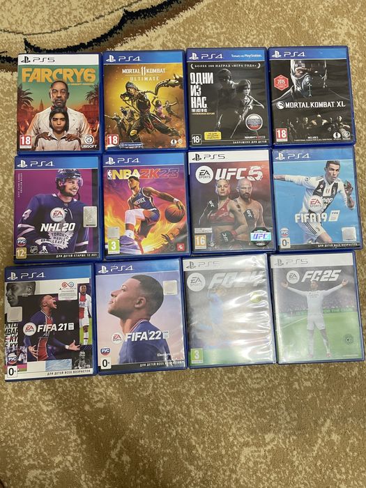 Диски игры пс4/пс5 ps4/ps5 FIFA25/24/22/21/19 и другое