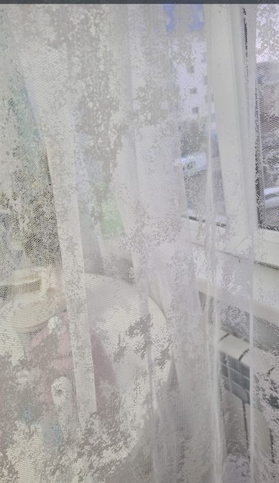 Штор с тюльм для кухни