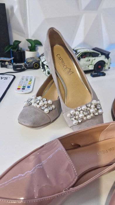 Pantofi CAPRICE,piele intoarsa,ca noi,36