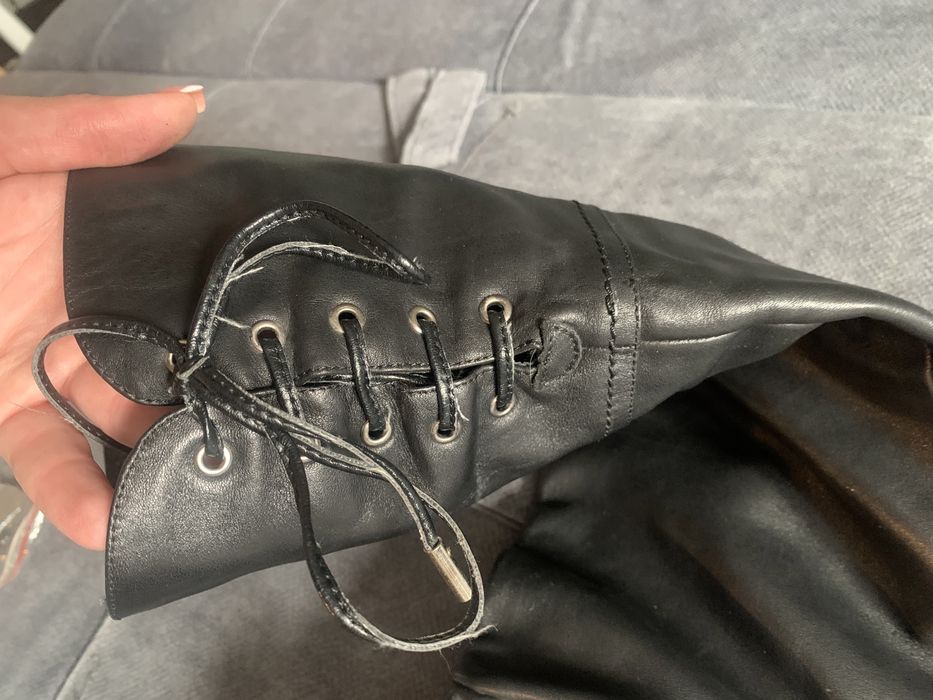 Кожаные сапоги ботфорты Carlabei