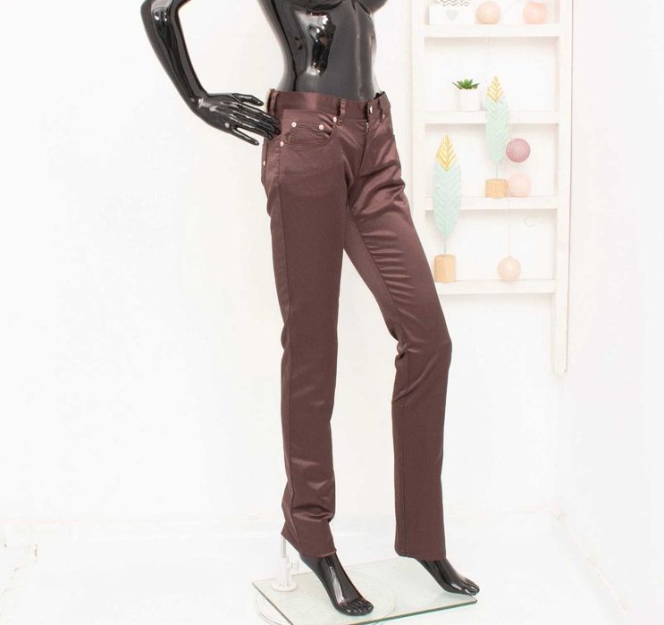 GIANFRANCO FERRÉ дамски панталон от сатен кафяв р-р 28