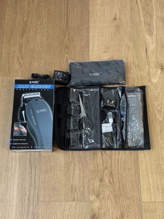 Set Complet de Tuns Zepter Professional – Mașină + Accesorii (Pelerină, Foarfecă)nou,nefolosit