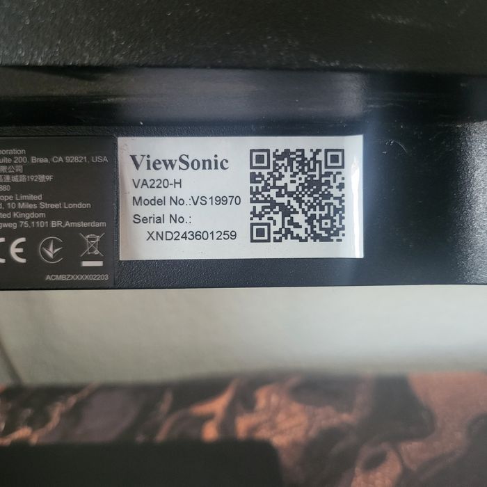 Монитор 22" ViewSonic VA220-H, 1920x1080, VA, 100 Hz - VA220-H