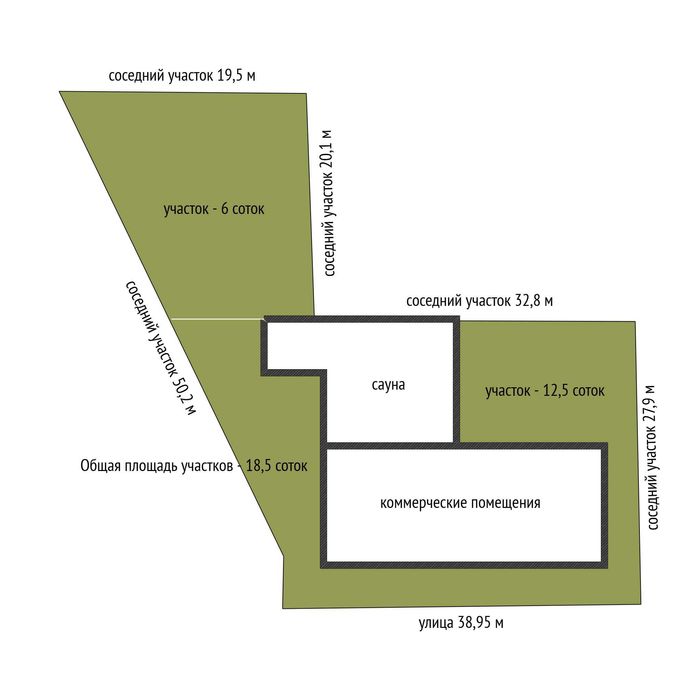Продаётся КОММЕРЧЕСКИЙ КОМПЛЕКС - 450м² на участке 18,5соток. КОЖАНОВА