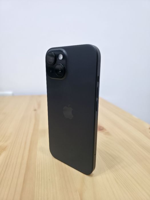 Telefon APPLE iPhone 15 5G, 128GB, Black, husă MobilFox