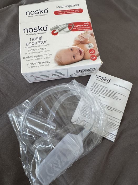 Nosko- Aspirator nazal cu cap moale pentru nou nascuti si copii, 1 bucata, Nosko