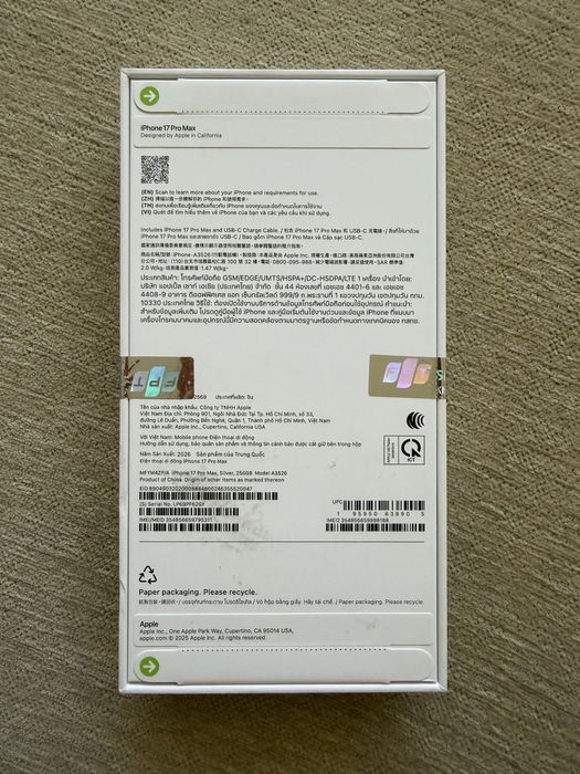 Iphone 17 PRO MAX Silver