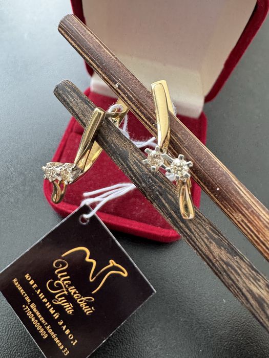 Серьги с бриллиантами 585