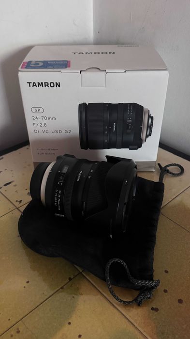 Обектив Tamron SP 24-70mm f/2.8 Di VC USD G2 за Nikon F – A032 + кутия и сенник