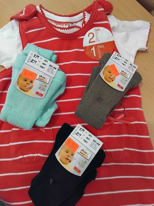 Детски чорапогащници и гащеризон от две части