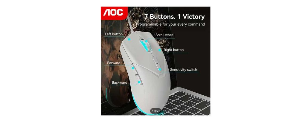 Игровая проводная мышь AOC