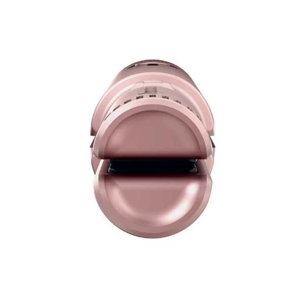 Gamma+ X-Hybrid – Безкабелна минипреса за коса в розово злато