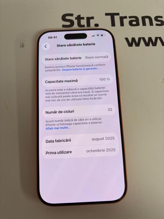 Telefon Apple iPhone 17 Pro, 256GB, 5G, Cosmic Orange bat.100% -T-