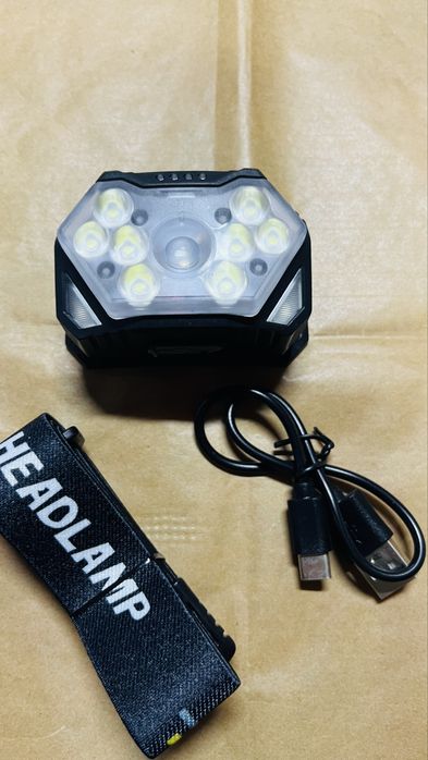 Супер мощен челник фенер за глава