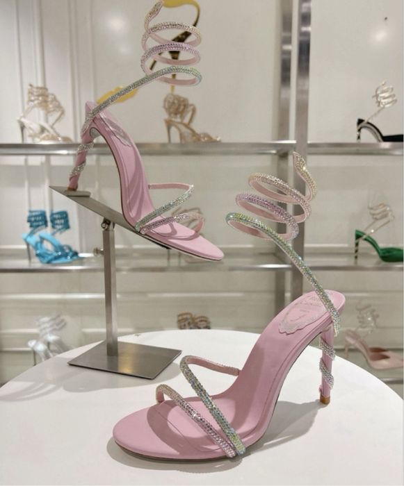 Sandale Rene caovilla piele naturala pe stoc