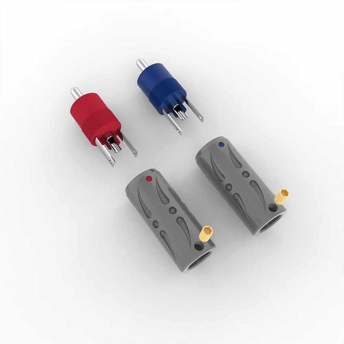 Conector RCA Viborg Argintat la set de 4 buc.