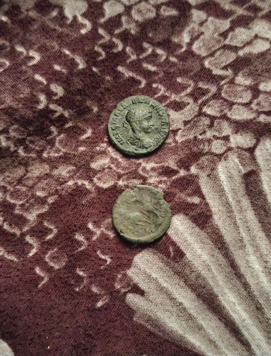 Lot 2 monede antice romane din bronz (autentice, de colecție)