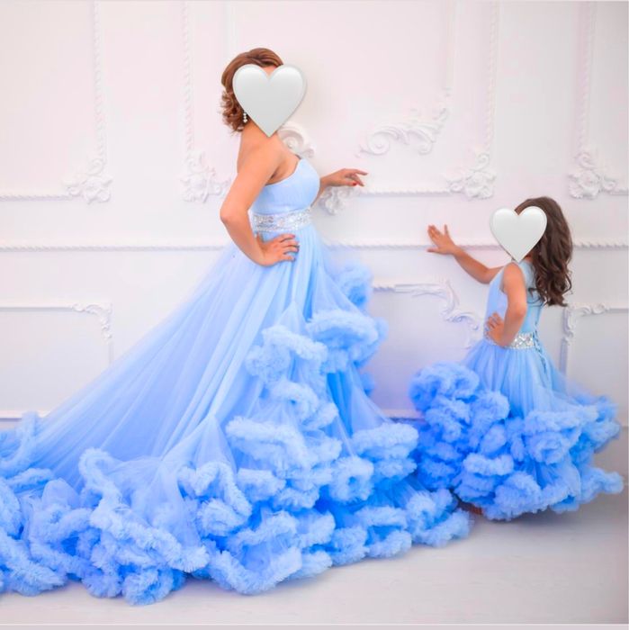 Платье облако маме и дочке