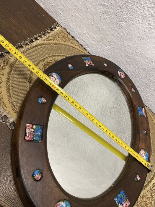 Старо френско огледало с орехова рамка